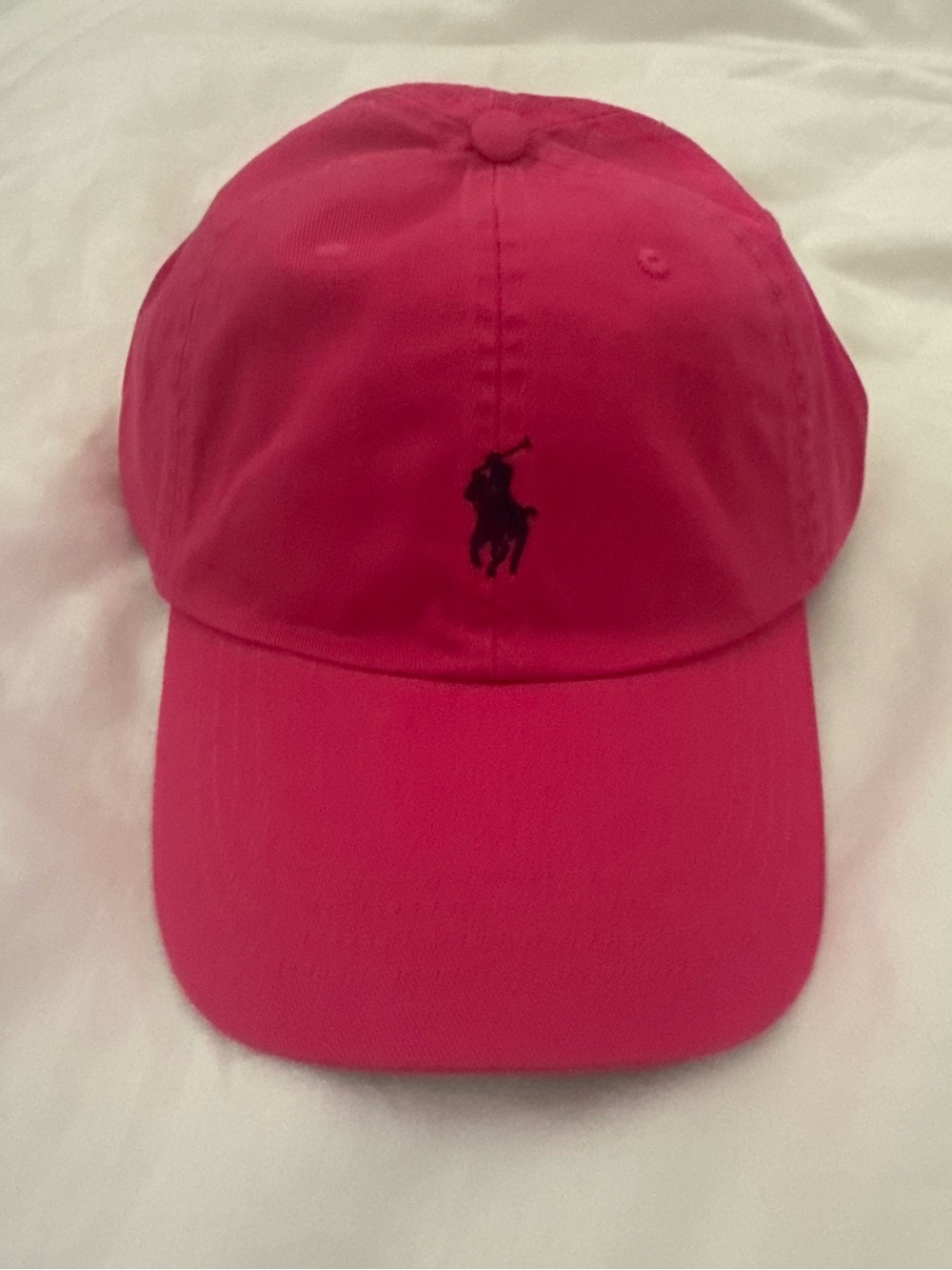 Polo by Ralph Lauren Hot Pink Baseball Cap with Black Pony